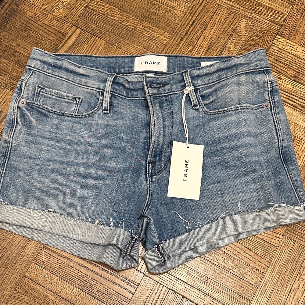 Frame Denim Women's Faded Blue Jean Shorts